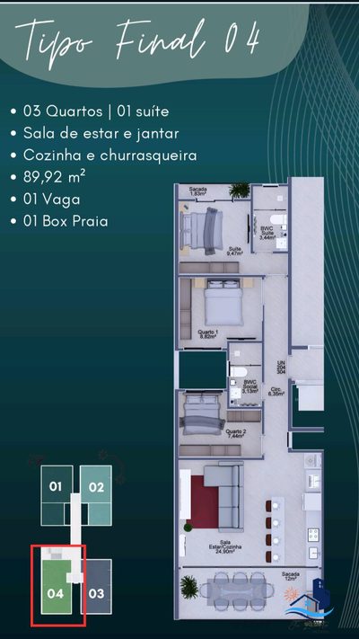 Apartamento, 4 quartos, 116 m² - Foto 3