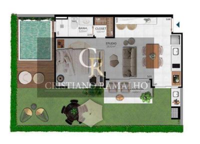 Apartamento, 1 quarto, 78 m² - Foto 1