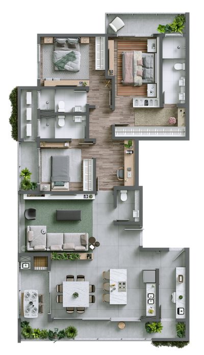 Apartamento, 3 quartos, 153 m² - Foto 2