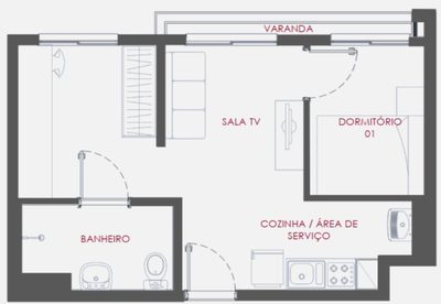 Apartamento, 1 quarto, 34 m² - Foto 5