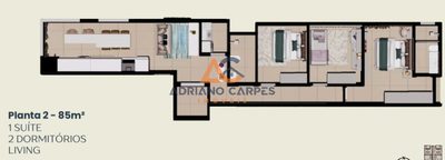 Apartamento, 3 quartos, 85 m² - Foto 3