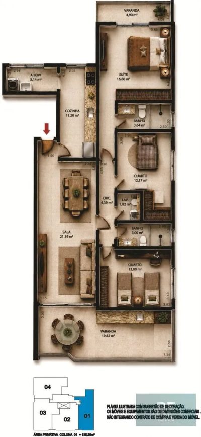 Apartamento, 3 quartos, 135 m² - Foto 2