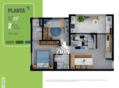 Apartamento, 2 quartos, 50 m² - Foto 2