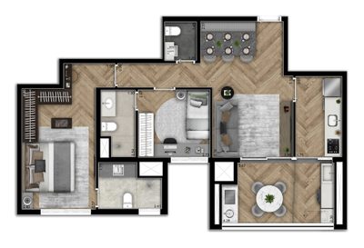 Apartamento, 3 quartos, 179 m² - Foto 1