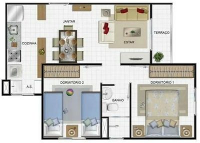 Apartamento, 2 quartos, 50 m² - Foto 1