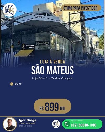 Loja-Salão, 56 m² - Foto 1