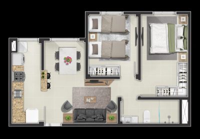 Apartamento, 2 quartos, 51 m² - Foto 1