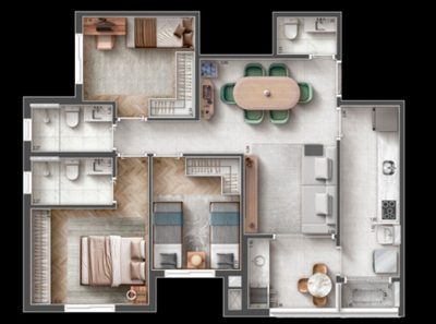 Apartamento, 3 quartos - Foto 1