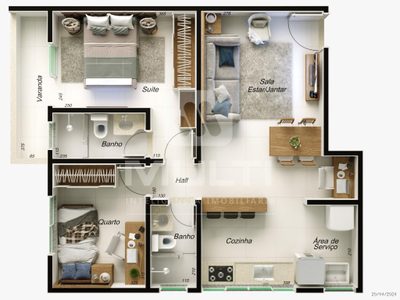 Apartamento, 2 quartos, 51 m² - Foto 3