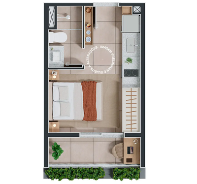 Apartamento, 1 quarto, 29 m² - Foto 3