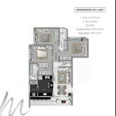 Apartamento, 3 quartos, 109 m² - Foto 2