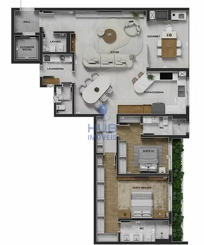 Apartamento, 3 quartos, 407 m² - Foto 2