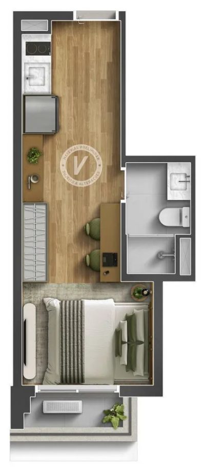 Kitnet-Studio, 27 m² - Foto 4