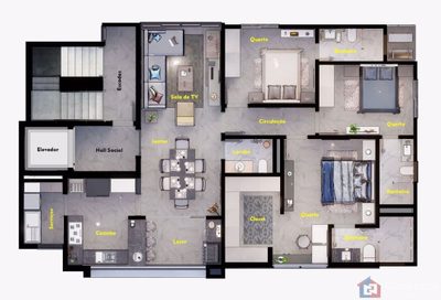 Apartamento, 3 quartos, 121 m² - Foto 2