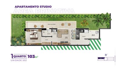 Cobertura, 1 quarto, 77 m² - Foto 2