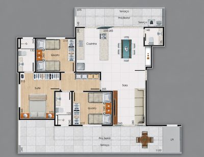 Apartamento, 3 quartos, 125 m² - Foto 3