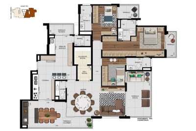 Apartamento, 3 quartos, 161 m² - Foto 2
