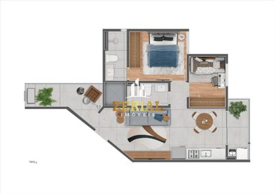 Apartamento, 2 quartos, 53 m² - Foto 3