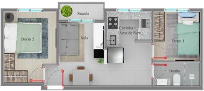 Apartamento, 2 quartos, 37 m² - Foto 5