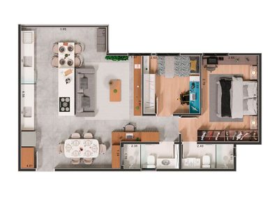 Apartamento, 3 quartos, 67 m² - Foto 5