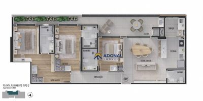 Apartamento, 3 quartos - Foto 2