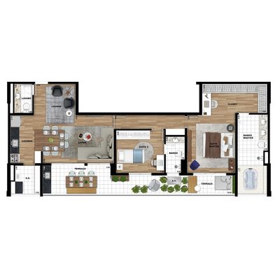 Apartamento, 2 quartos, 116 m² - Foto 1