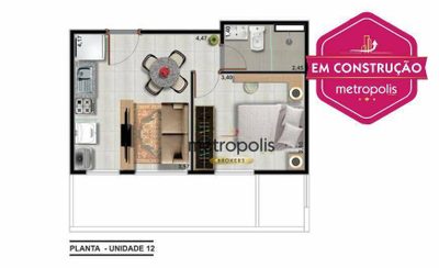 Apartamento, 1 quarto, 33 m² - Foto 1