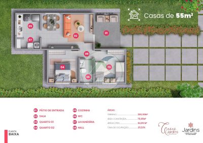 Casa, 2 quartos, 55 m² - Foto 4