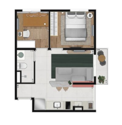 Apartamento, 2 quartos, 37 m² - Foto 4