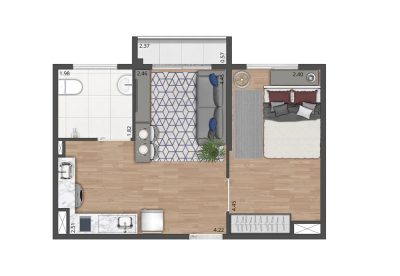Apartamento, 2 quartos, 46 m² - Foto 5