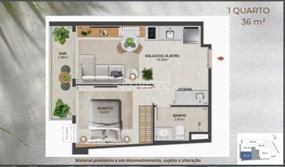 Apartamento, 2 quartos, 1 m² - Foto 3