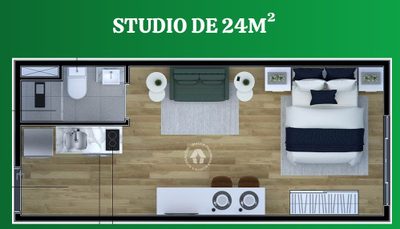 Apartamento, 1 quarto, 24 m² - Foto 2