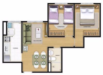 Apartamento, 2 quartos, 47 m² - Foto 2
