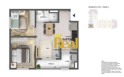 Apartamento, 2 quartos, 46 m² - Foto 1