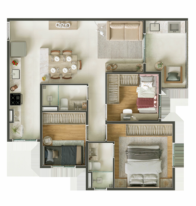 Apartamento, 2 quartos, 50 m² - Foto 4
