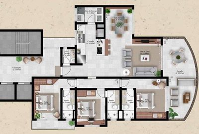 Apartamento, 3 quartos, 138 m² - Foto 3