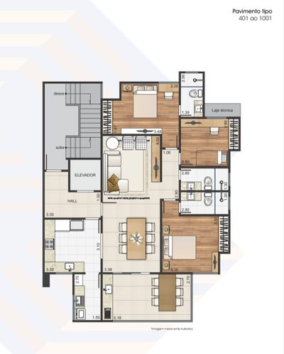 Apartamento, 3 quartos, 75 m² - Foto 3