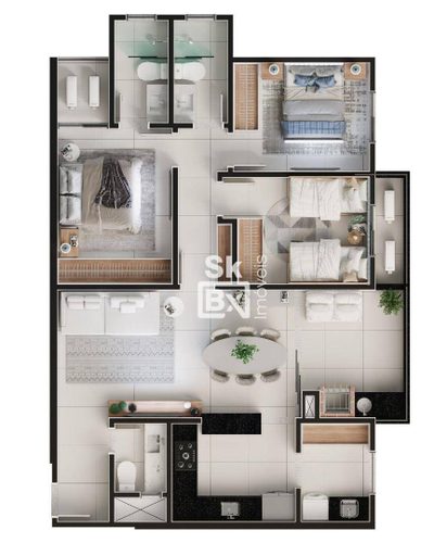 Apartamento, 3 quartos, 84 m² - Foto 2