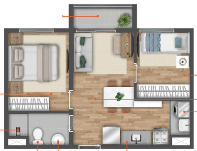 Casa, 2 quartos, 49 m² - Foto 4