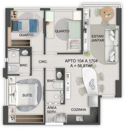 Apartamento, 2 quartos, 48 m² - Foto 4