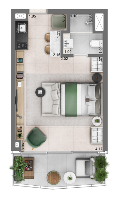 Apartamento, 1 quarto, 38 m² - Foto 4
