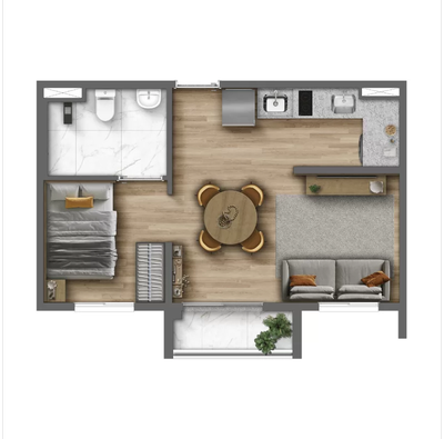 Apartamento, 1 quarto, 35 m² - Foto 4