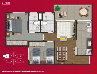 Apartamento, 2 quartos, 65 m² - Foto 3