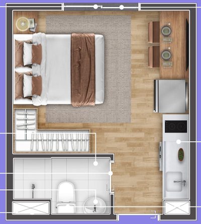 Apartamento, 1 quarto, 16 m² - Foto 4