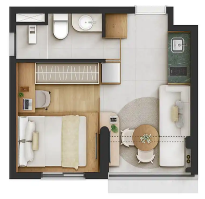 Apartamento, 1 quarto, 24 m² - Foto 1