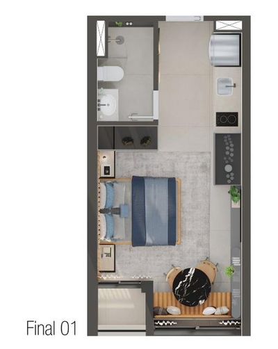 Apartamento, 1 quarto, 25 m² - Foto 2