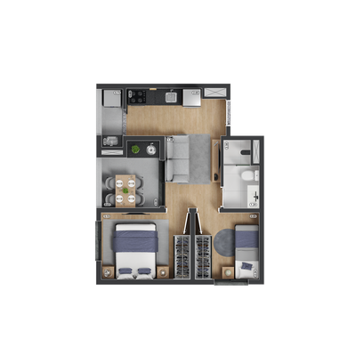 Casa, 1 quarto, 38 m² - Foto 3