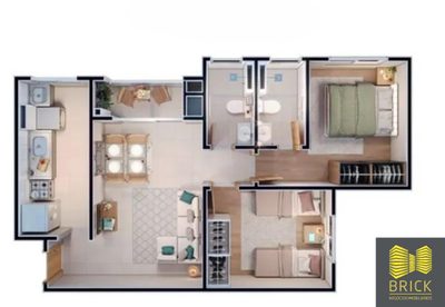 Apartamento, 2 quartos, 53 m² - Foto 2