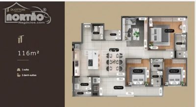 Casa, 3 quartos, 116 m² - Foto 1