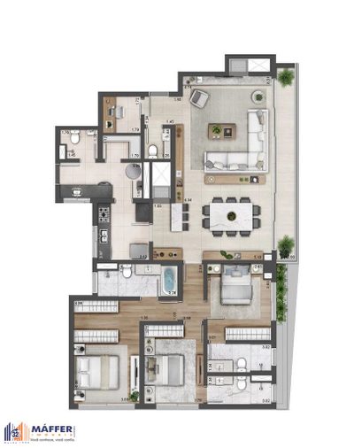 Apartamento, 3 quartos, 159 m² - Foto 3